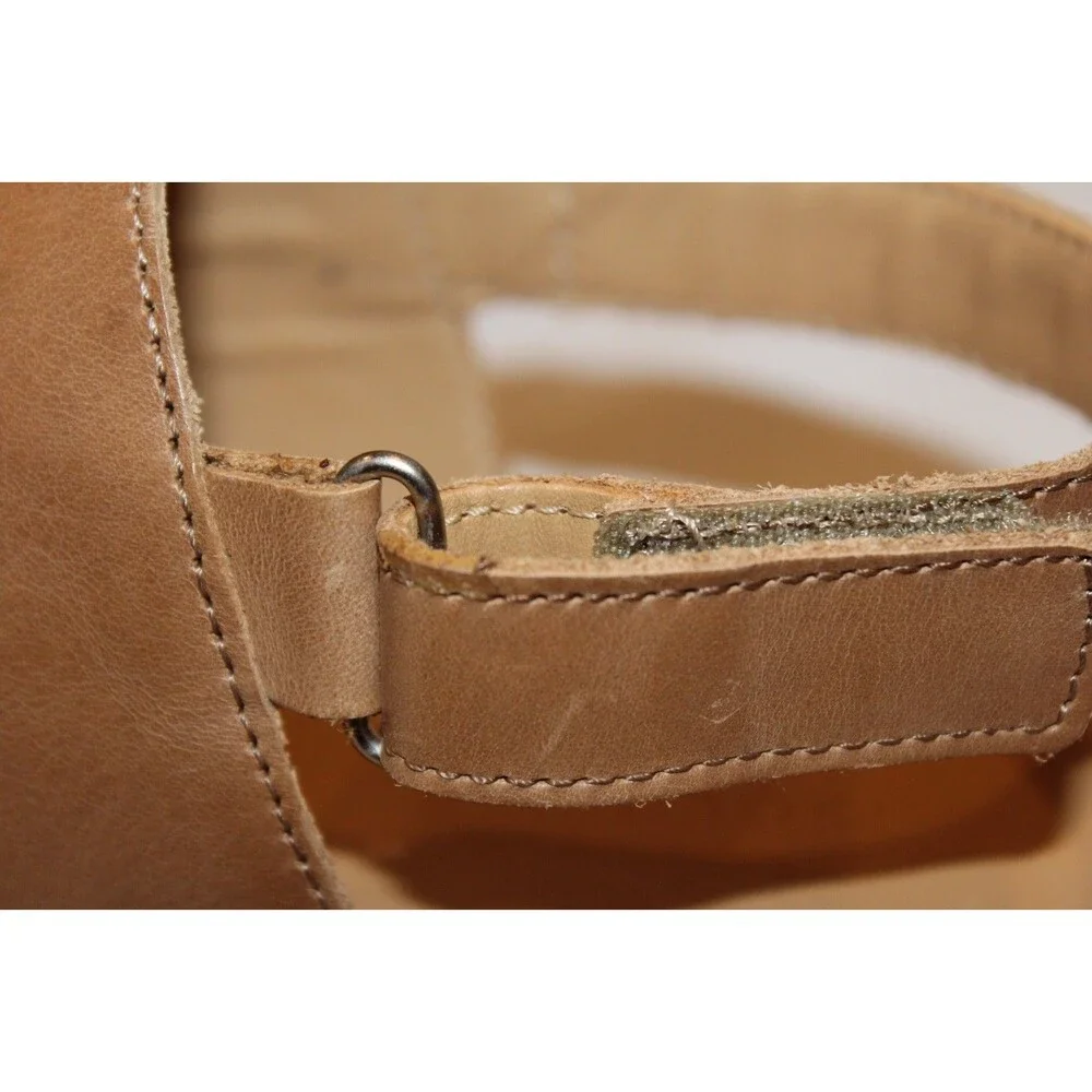 ANTHROPOLOGIE NISOLO GO-TO‎ FLATFORM PLATFORM LEATHER SANDALS SHOES ALMOND